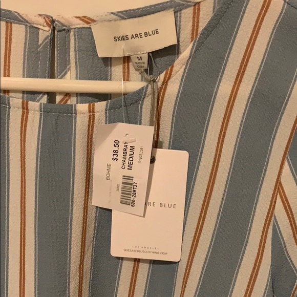 NWT Skies Are Blue Striped Blouse - Picture 4 of 6